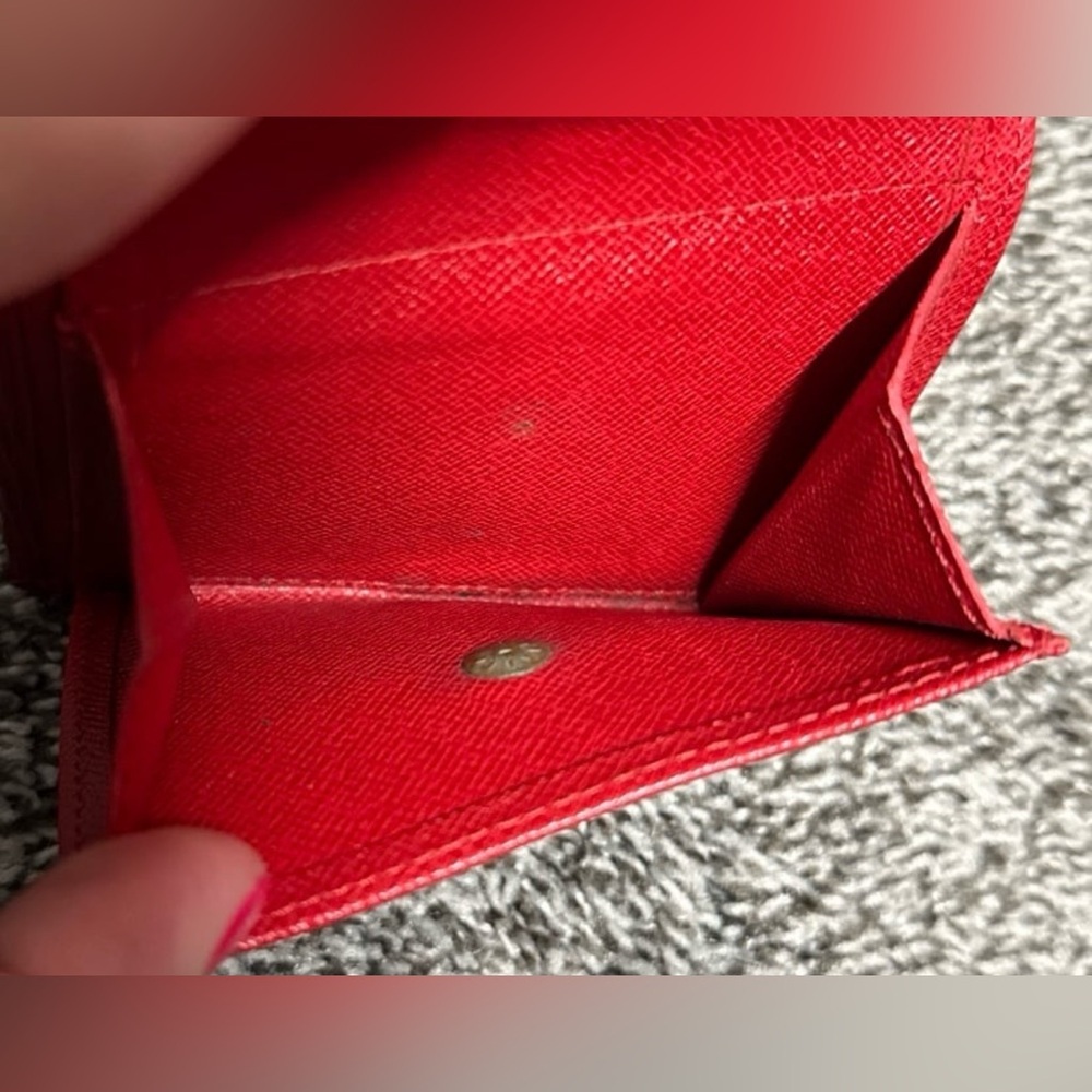 Louis Vuitton red epi leather compact wallet - Picture 5 of 7